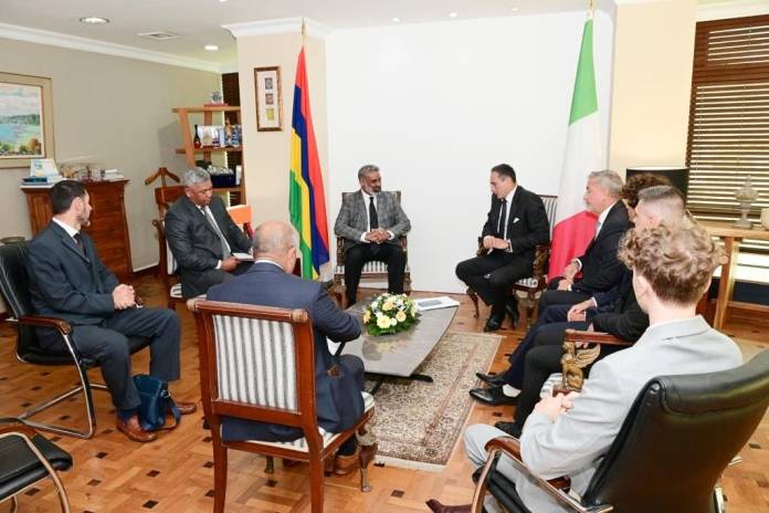 Italian Ambassador Holds Talks With Minister Maneesh Gobin