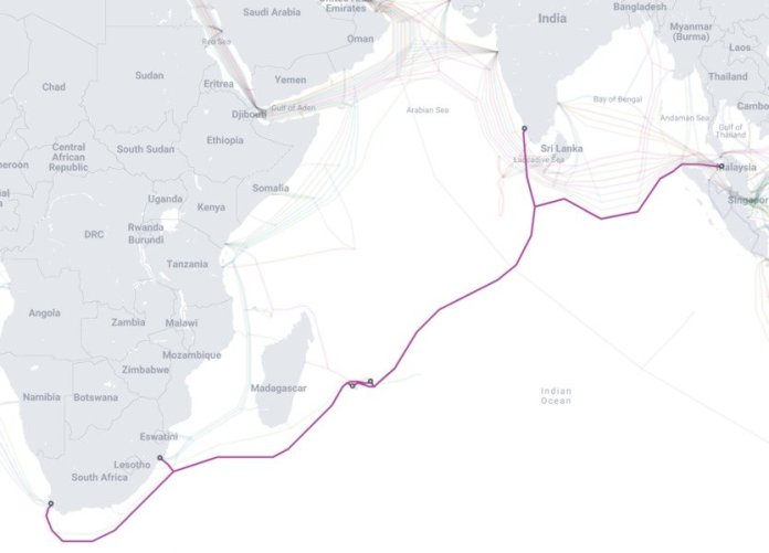 South Africa Far East (SAFE) submarine cable Network