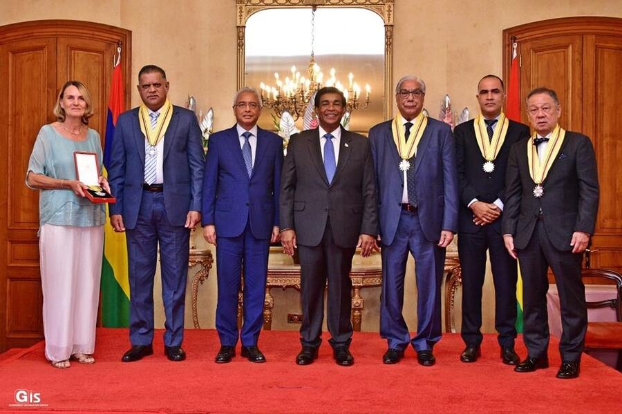 President Roopun Honours National Day Awardees