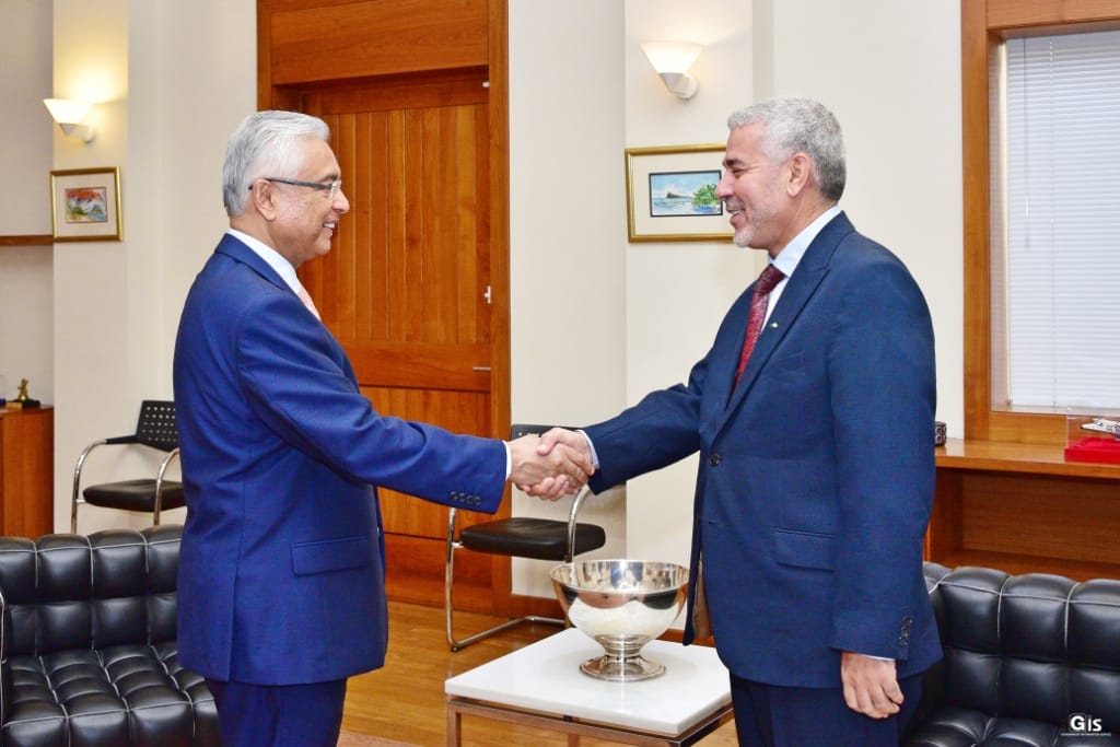 Algerian Ambassador Ghouini Pays Courtesy Call On Prime Minister Jugnauth