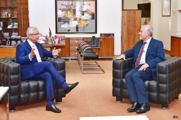 Algerian Ambassador Ghouini Pays Courtesy Call On Prime Minister Jugnauth